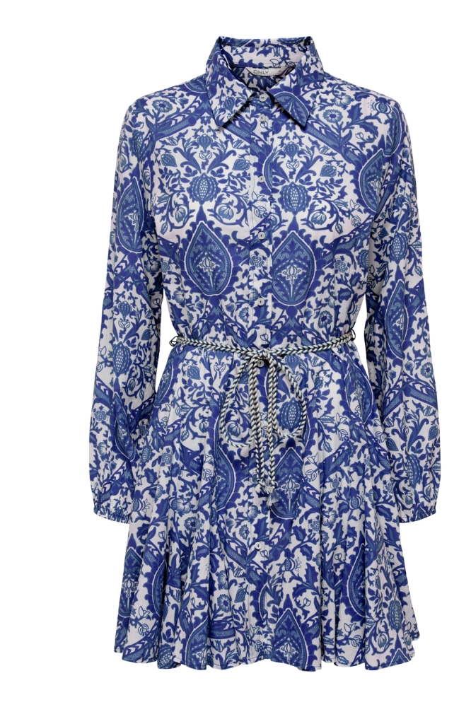 ONLLUMINA L/S SHORT DRESS WVN NOOS 15305484 Surf th Web/LUMINA AOP